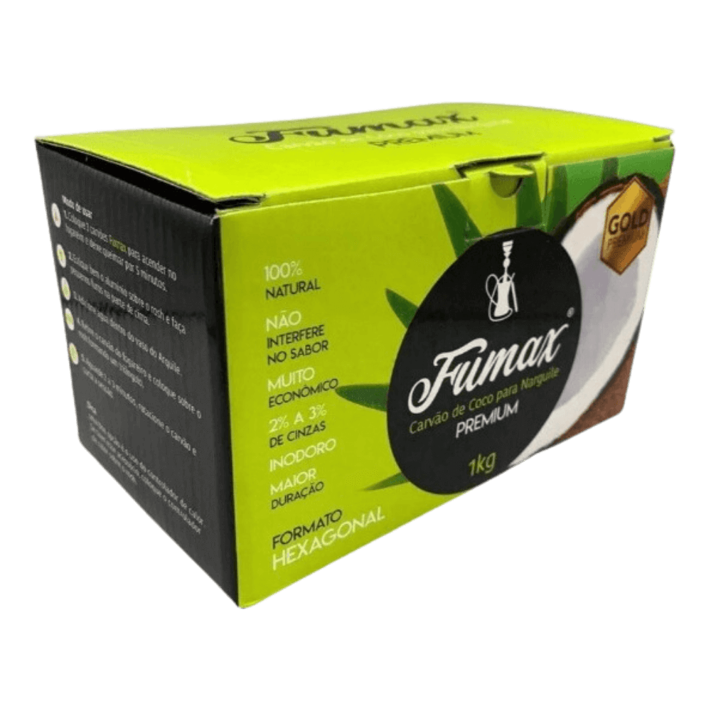 3kg Fumax Premium Carvão Para Narguile - Qualidade Superior