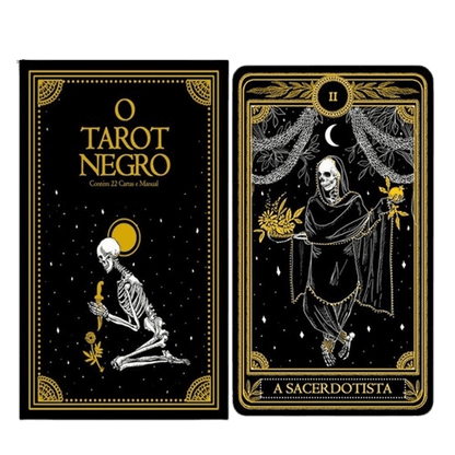 Tarot Negro - Deck de 22 cartas em estilo gótico