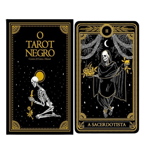 Tarot Negro - Deck de 22 cartas em estilo gótico