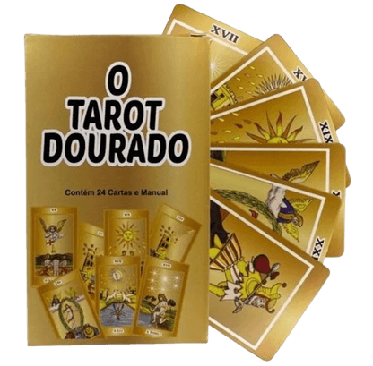 Tarot Dourado - 24 Cartas Místicas com Manual de Interpretação